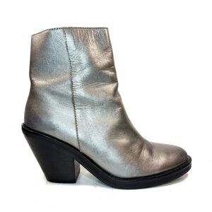 Ash Silver Ankle Boots